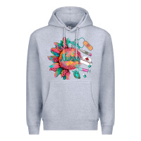 Heather Grey western  nurse medical instruments Premium Hoodie - BarkalooDesign