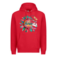 Red western  nurse medical instruments Premium Hoodie - BarkalooDesign