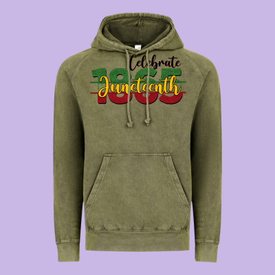 Celebrate Juneteenth1865 Vintage Hoodie Designed By Barkaloodesign