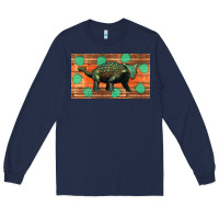 Navy ankylosaurus sippy cup Long Sleeve Tee - Artiststas