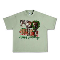 Oil Green happy holidays mustang horse Urban Heavy Tee - LillyAllenDesigns