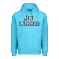 Ocean Blue jet lagged cute world traveler & funny vacation pullover hoodie Premium Hoodie - linhVisuals