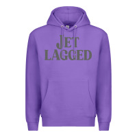 Purple jet lagged cute world traveler & funny vacation pullover hoodie Premium Hoodie - linhVisuals