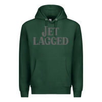 Sports Green jet lagged cute world traveler & funny vacation pullover hoodie Premium Hoodie - linhVisuals