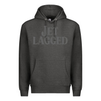 Charcoal Heather jet lagged cute world traveler & funny vacation pullover hoodie Premium Hoodie - linhVisuals