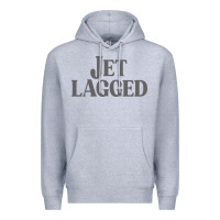 Heather Grey jet lagged cute world traveler & funny vacation pullover hoodie Premium Hoodie - linhVisuals
