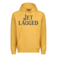 Mustard jet lagged cute world traveler & funny vacation pullover hoodie Premium Hoodie - linhVisuals