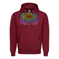 Burgundy colorful zebra background Zipper Hoodie - RanaPortraitStore