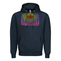 Navy colorful zebra background Zipper Hoodie - RanaPortraitStore