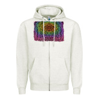 Oatmeal Heather colorful zebra background Zipper Hoodie - RanaPortraitStore