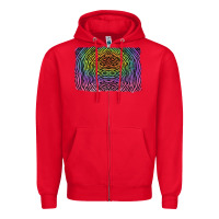 Red colorful zebra background Zipper Hoodie - RanaPortraitStore