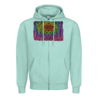 Seafoam colorful zebra background Zipper Hoodie - RanaPortraitStore