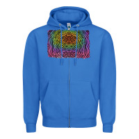 True Royal colorful zebra background Zipper Hoodie - RanaPortraitStore