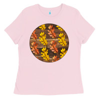 Bubblegum Pink Fall Rounded Ladies Tee - LillyAllenDesigns