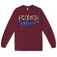 Burgundy freedom squad Long Sleeve Tee - Artiststas