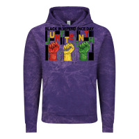 Cloud Purple black independence day juneteenth Vintage Hoodie - BarkalooDesign