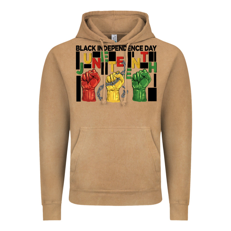 Black Independence Day Juneteenth Vintage Hoodie by BarkalooDesign | Teevron