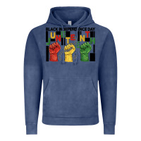 Vintage Denim black independence day juneteenth Vintage Hoodie - BarkalooDesign