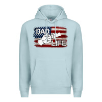 Blue Mist Dad Life with American Flag Premium Hoodie - Jasminsmagicworld
