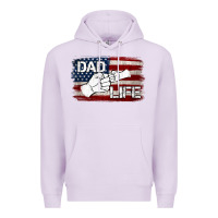 Lilac Dad Life with American Flag Premium Hoodie - Jasminsmagicworld