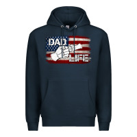 Navy Dad Life with American Flag Premium Hoodie - Jasminsmagicworld