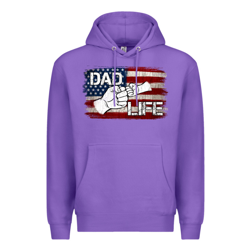 Dad Life With American Flag Premium Hoodie by Jasminsmagicworld | Teevron