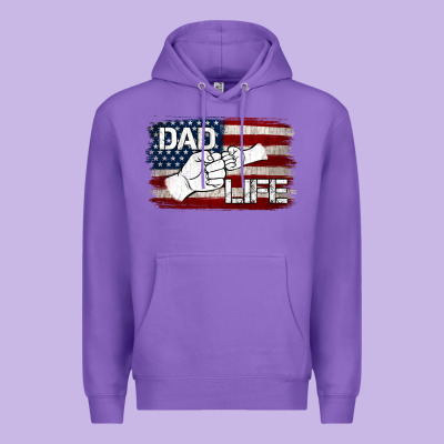 Dad Life With American Flag Premium Hoodie Designed By Jasminsmagicworld