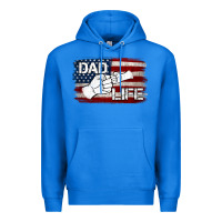 True Royal Dad Life with American Flag Premium Hoodie - Jasminsmagicworld