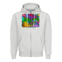 Dove Grey colorful leopard background Zipper Hoodie - RanaPortraitStore