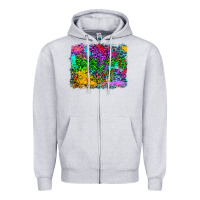 Heather Grey colorful leopard background Zipper Hoodie - RanaPortraitStore