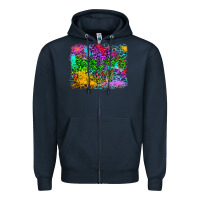 Navy colorful leopard background Zipper Hoodie - RanaPortraitStore