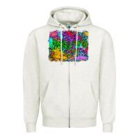 Oatmeal Heather colorful leopard background Zipper Hoodie - RanaPortraitStore