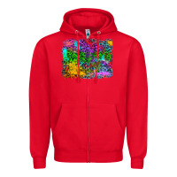Red colorful leopard background Zipper Hoodie - RanaPortraitStore