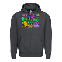 Smoke colorful leopard background Zipper Hoodie - RanaPortraitStore