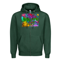Sports Green colorful leopard background Zipper Hoodie - RanaPortraitStore