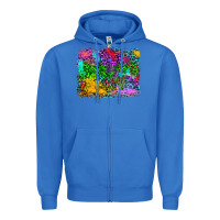 True Royal colorful leopard background Zipper Hoodie - RanaPortraitStore