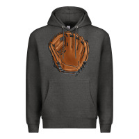 Charcoal Heather baseball glove Premium Hoodie - BarkalooDesign