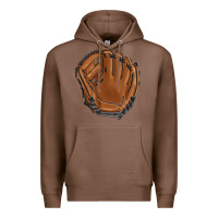 Chestnut baseball glove Premium Hoodie - BarkalooDesign
