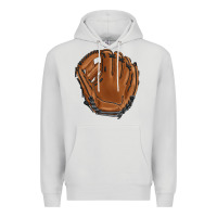 Dove Grey baseball glove Premium Hoodie - BarkalooDesign