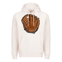 Pale Pink baseball glove Premium Hoodie - BarkalooDesign