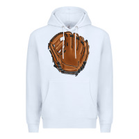 White baseball glove Premium Hoodie - BarkalooDesign