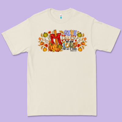 Give Thanks To The Lord For He Is Good Premium Tee Designed By Cowhidedigitalart