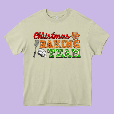Christmas Baking Team Heavy Core Tee Designed By Fadigitalartstudio