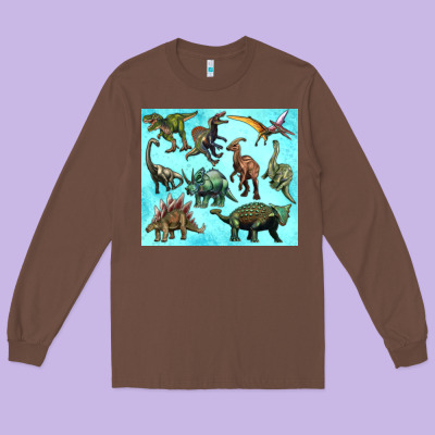Dinosaurs Tumbler Long Sleeve Tee Designed By Artiststas