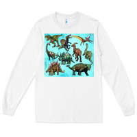 White dinosaurs tumbler Long Sleeve Tee - Artiststas