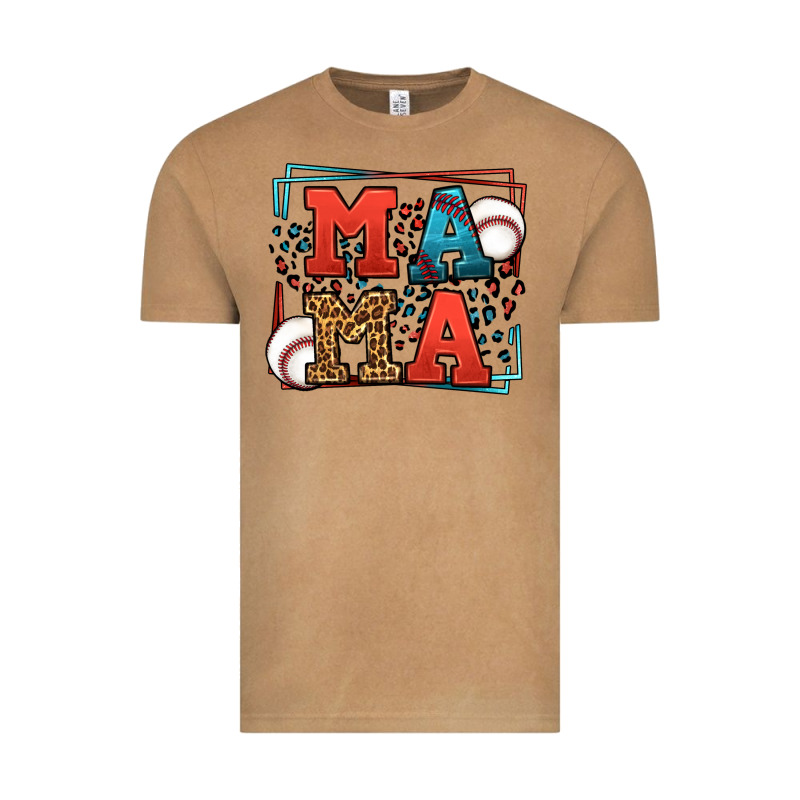 Leopard Baseball Mama Mother's Day Vintage Tee by LillyAllenDesigns | Teevron