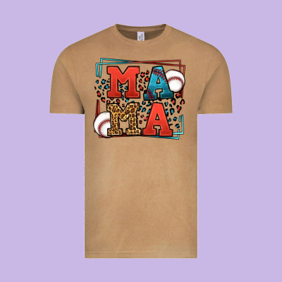 Leopard Baseball Mama Mother's Day Vintage Tee Designed By Lillyallendesigns