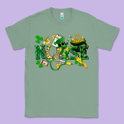 Nurse St Patrick Classic Tee Designed By Fadigitalartstudio