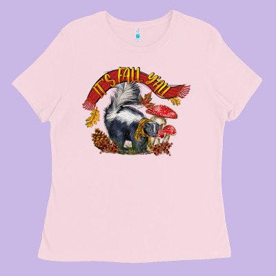 It's Fall Y'all Skunk Ladies Tee Designed By Lillyallendesigns