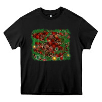 Black christmas background Heavy Core Tee - RanaPortraitStore